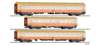 Tillig 01805 - TT - 3-tlg. Set Städteexpress Bauart Halberstadt, DR, Ep. IV